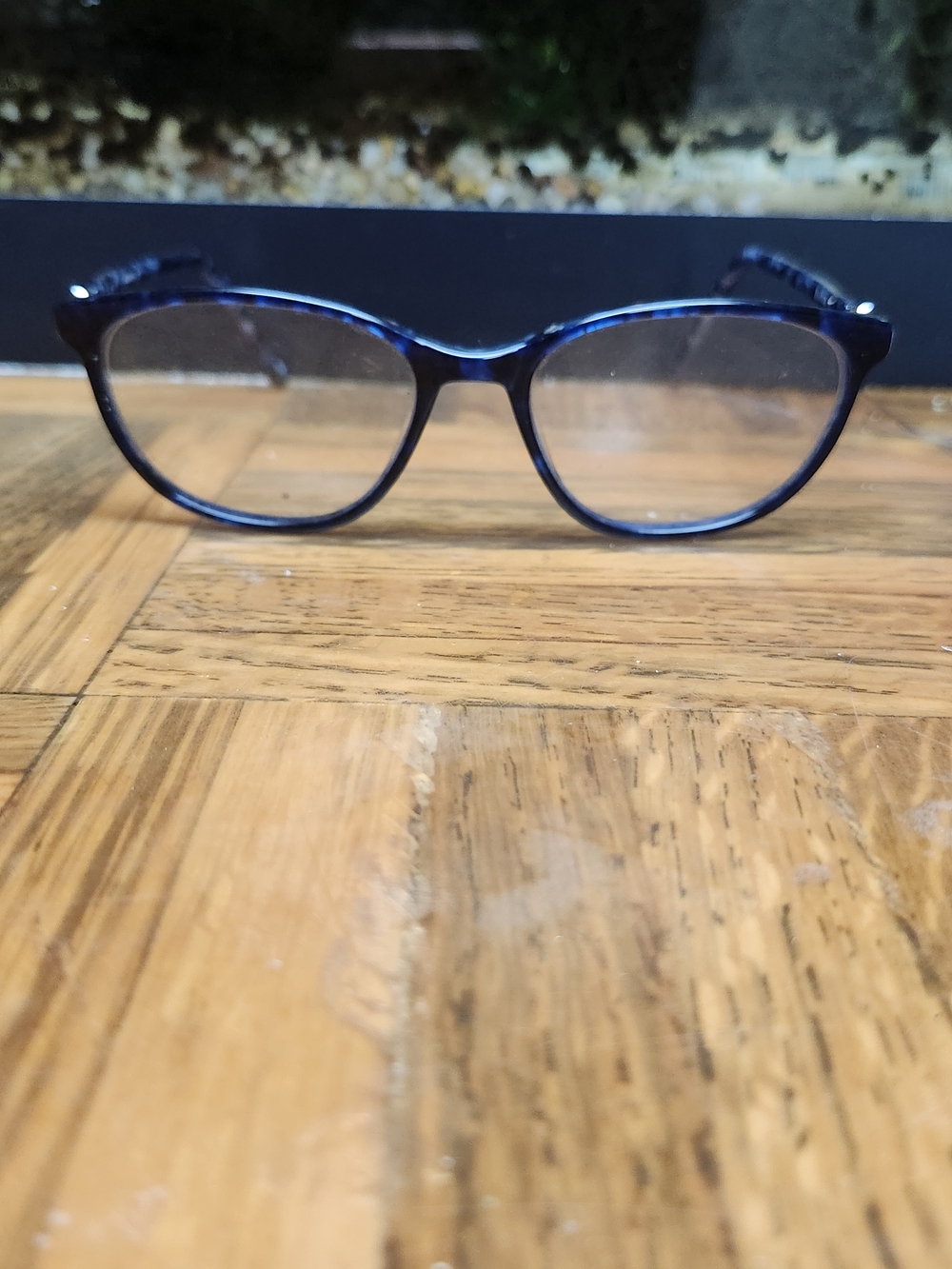 Helium Blue Tortoise Cat-Eye Glasses Frame (lenses Not Included)